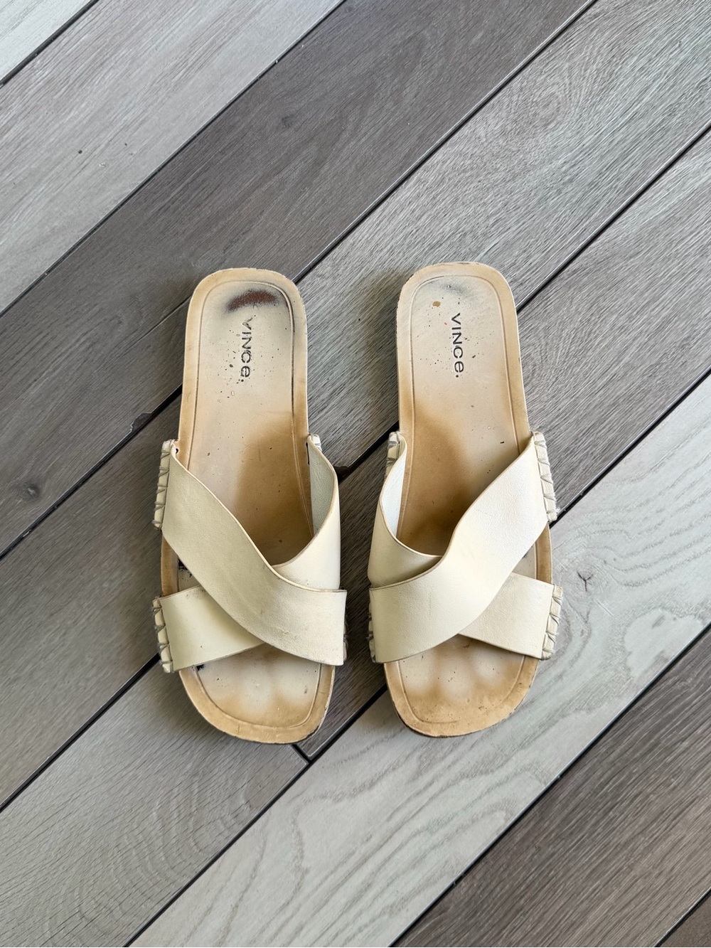 Vince Cross Strap Sandals - Women’s